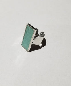 Aqua Adjustable Ring