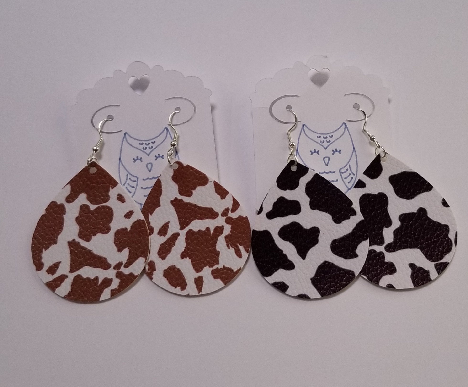 Cow Print Dangles