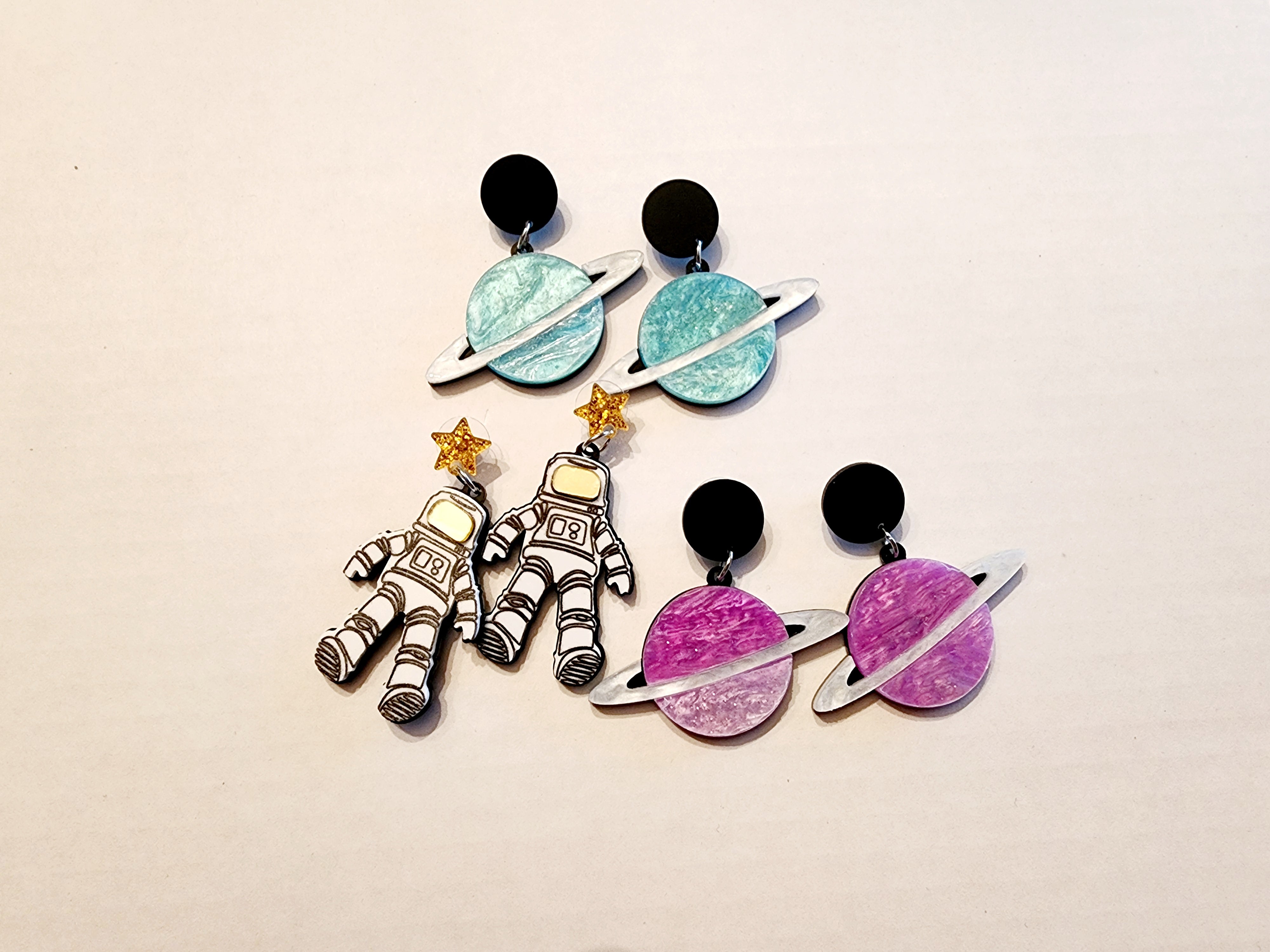 Take Me to Space Acrylic Post Earring Collection