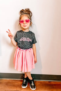 Bizzy's Wholesale - A Little Bit Dramatic | Girl's Black Leopard Tee