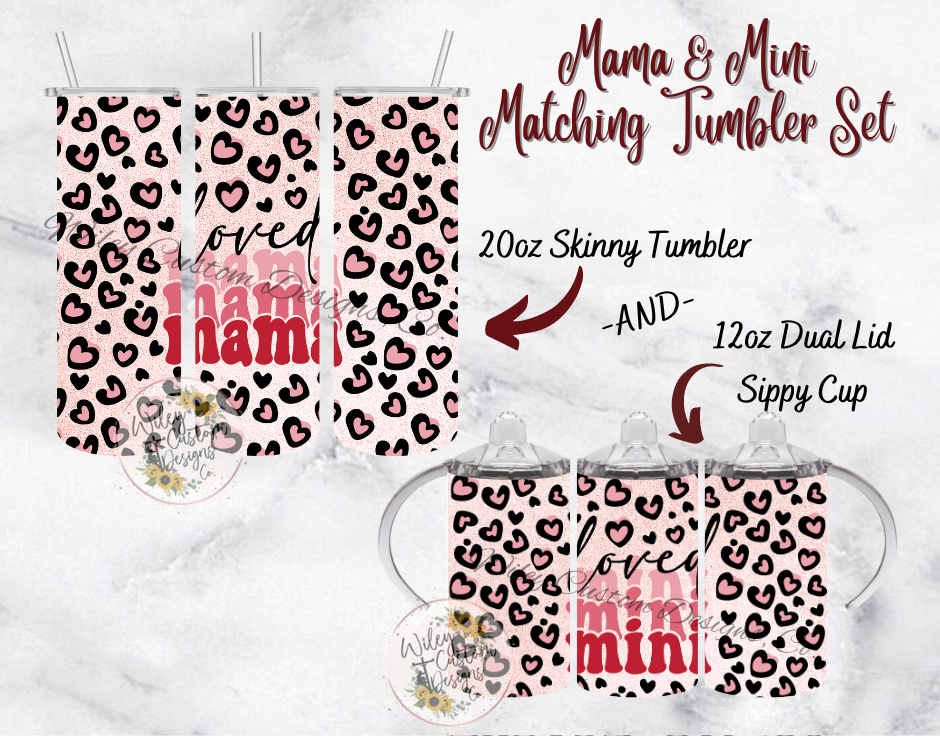 Wiley Designs Wholesale - Mama & Mini Matching Tumbler Set - Valentine