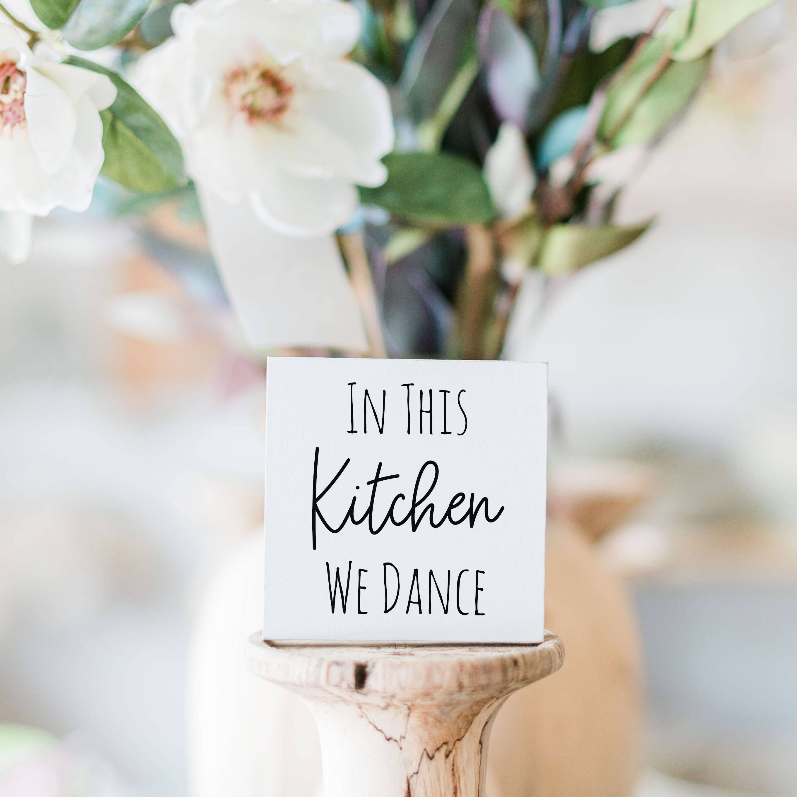 Clairmont & Co - Kitchen Sign, Dancing Kitchen, Funny Sign, 3x3 Sign