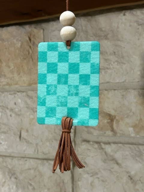 The Prickly Five - Turquoise Checkered Print