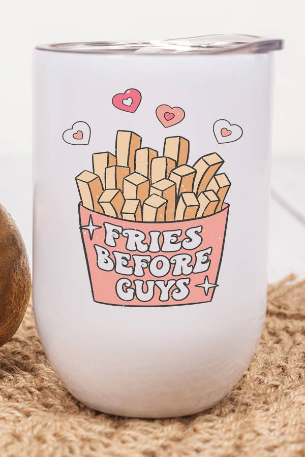 Cali Boutique Wholesale - Valentine's Day Wine Cup Fries Before Guys Tumbler Gift