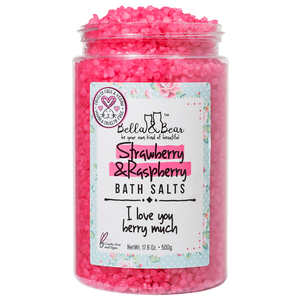 Bella & Bear - Strawberry and Raspberry Bath Salts, 17.6oz