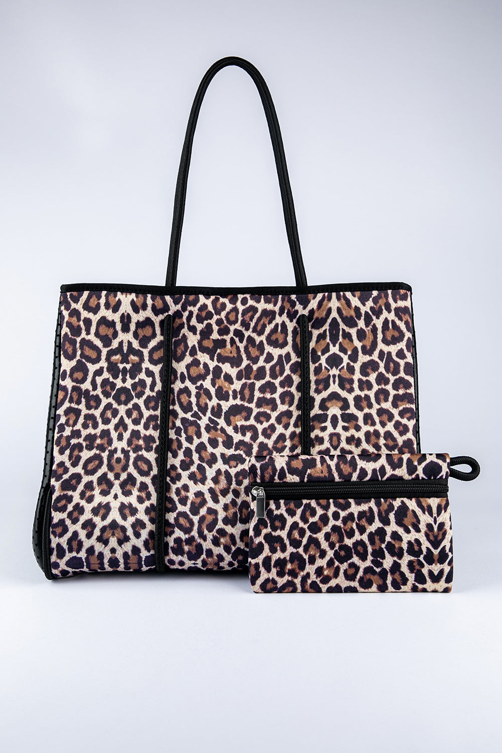 Leopard Printed Neoprene Tote Bag