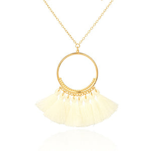 Bohemian Tassel Necklace - Multiple Colors Available