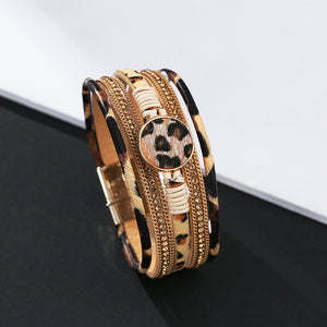 Leopard Print Magnetic Bracelet