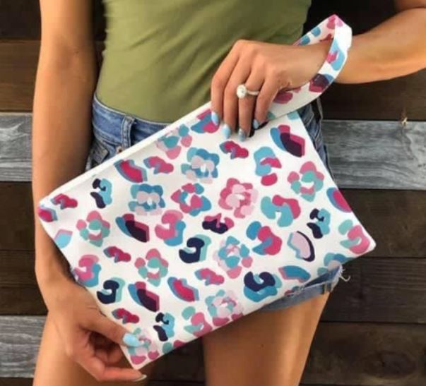 Multicolor Leopard Print Handbag / Oversized Clutch – Blushing Owl Co