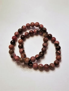 Natural Rhodonite Stretch Bracelet