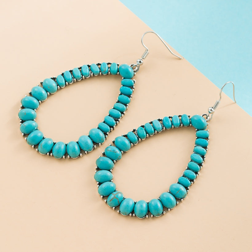 Geometric Turquoise  Earrings